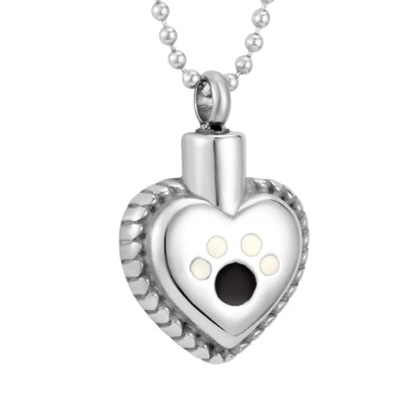 

Stainless Steel Cremation Ash Urn Heart Charms Pendants For Memory Necklace Making Pet Claw Can Open Necklace DIY 30mm x 20mm
