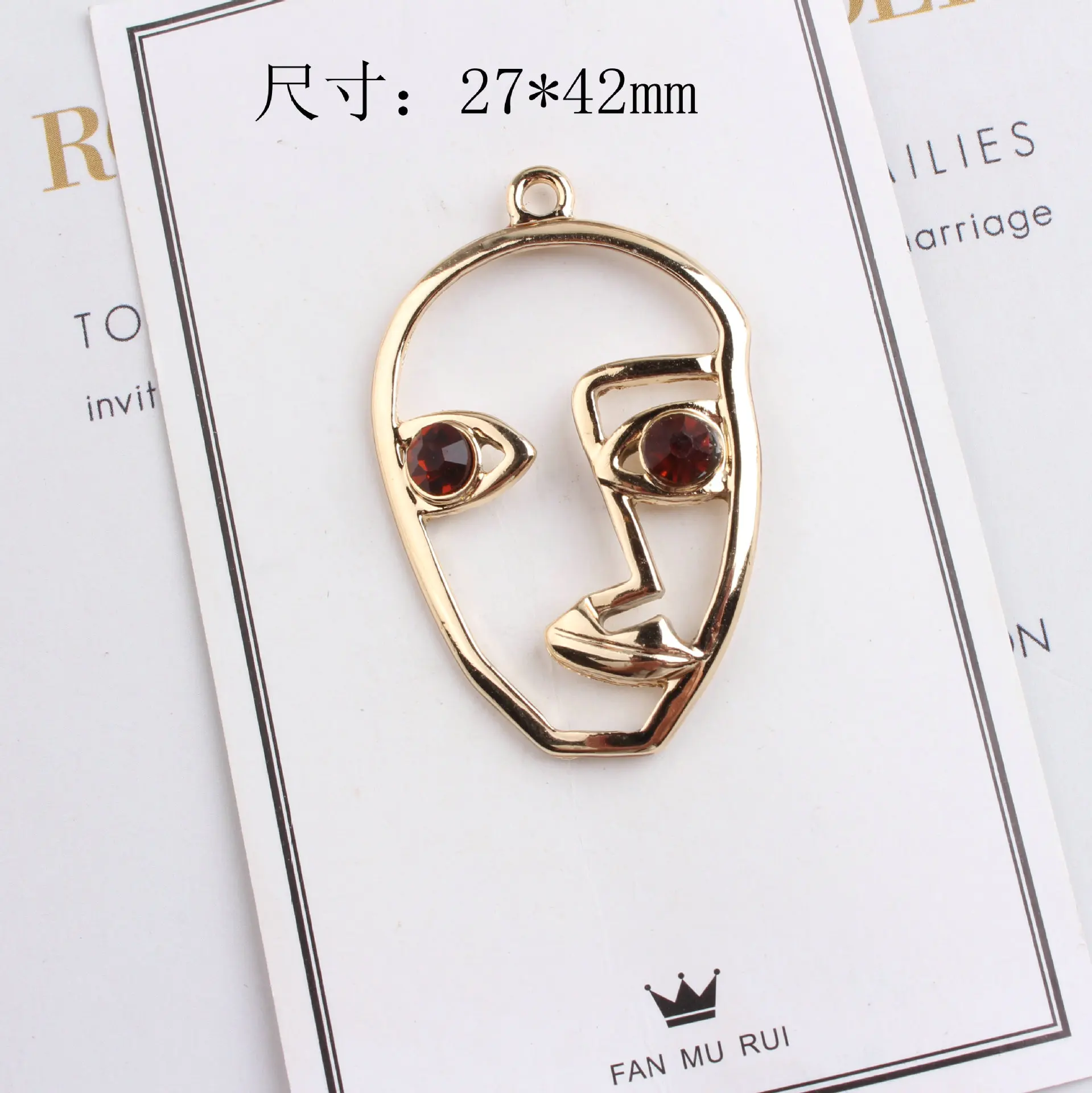 

10pcs Face of Man with Rhinestones Enamel Charmspendants Jewelry Making Handmade Craft Bookmark 2021 DIY Accessory Drop Shipping