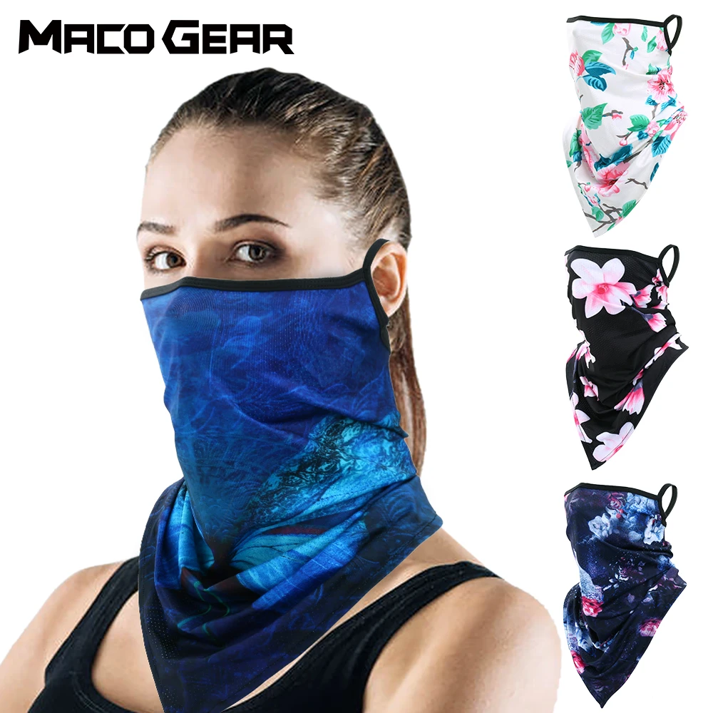 

Hiking Bandana Neck Gaiter Breathable Half Face Mask Ski Printed Masks Elastic Headband UV-Cover Running Cycling Scarf Women Men