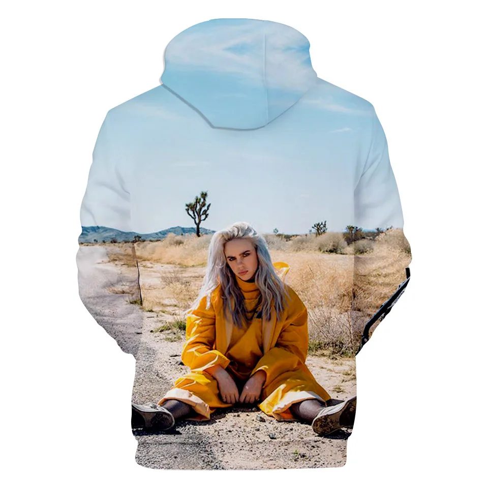 Модный дизайн Billie Eilish 3D толстовки Толстовка для мужчин и женщин Billie Eilish толстовки с капюшоном осенне-зимняя одежда куртки