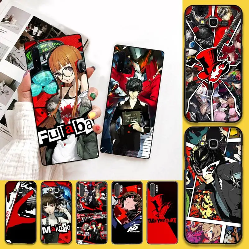 Чехол YJZFDYRM Persona 5 для телефона чехол Samsung Note 7 8 9 10 Lite Plus Galaxy J7 J8 J6 2018 Prime | Мобильные