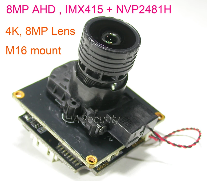 Модуль платы камеры видеонаблюдения Sony IMX415 CMOS + объектив M16 8 Мп Φ @ 15 кадров в