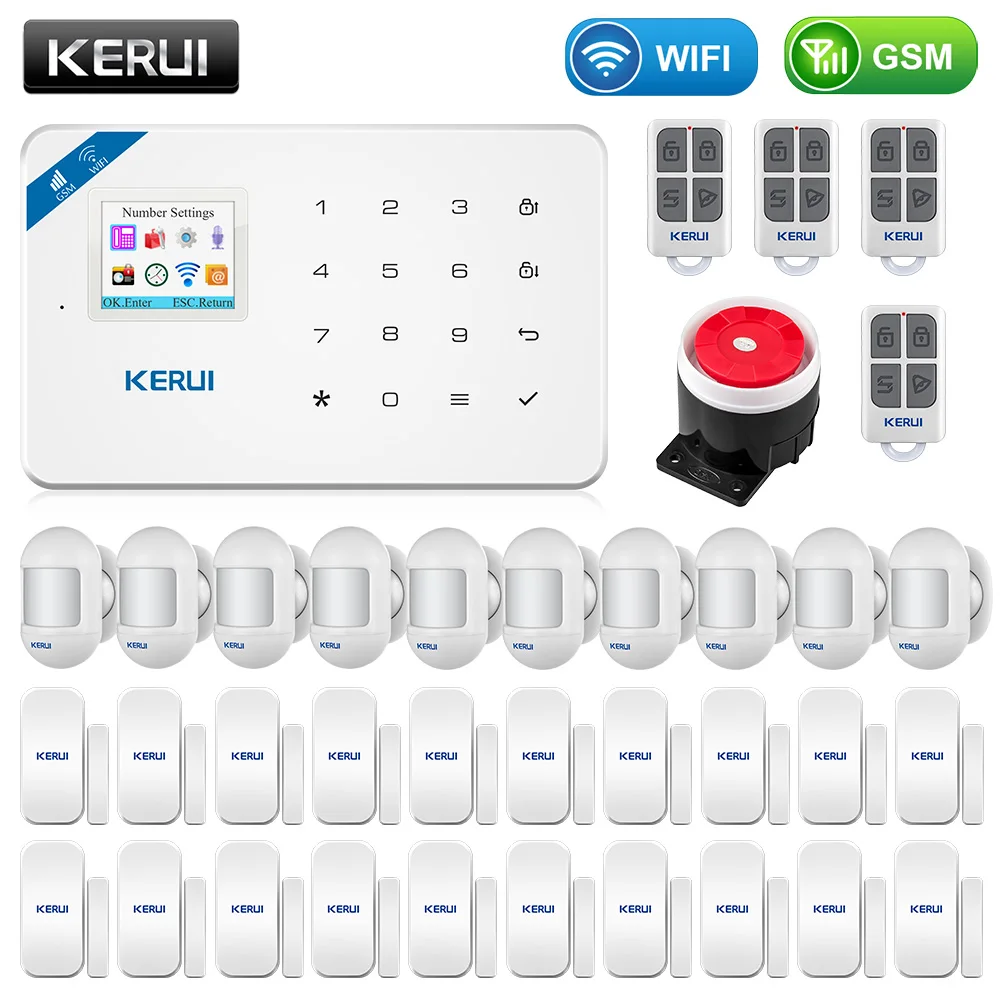 KERUI W18 WIFI GSM умная домашняя система охранной сигнализации Беспроводной охранный PIR