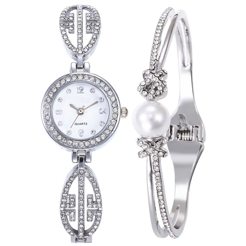 Модные Повседневные часы со стразами аналоговые Qudartz женские наручные с