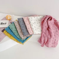 spring autumn cotton linen kids scarf korean soft thin scarves for girls boys children accessories wholesale dropshipping