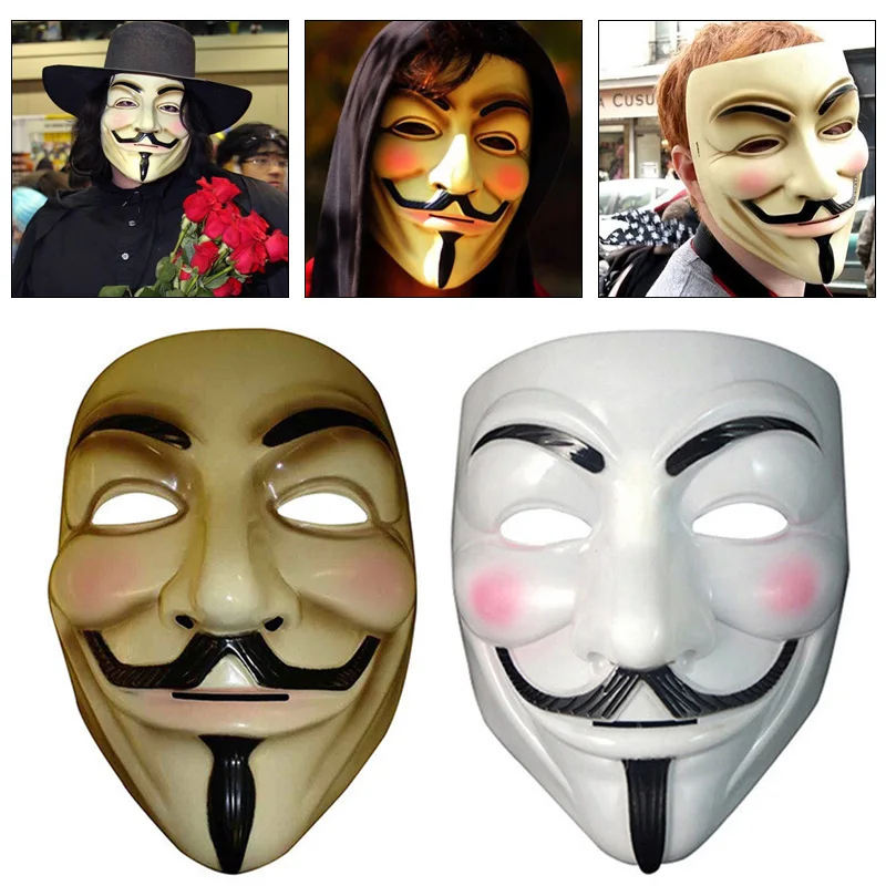 Вендетта Хэллоуин косплей фантазии туалетный V маска Guy Fawkes макияж игры|Маски для