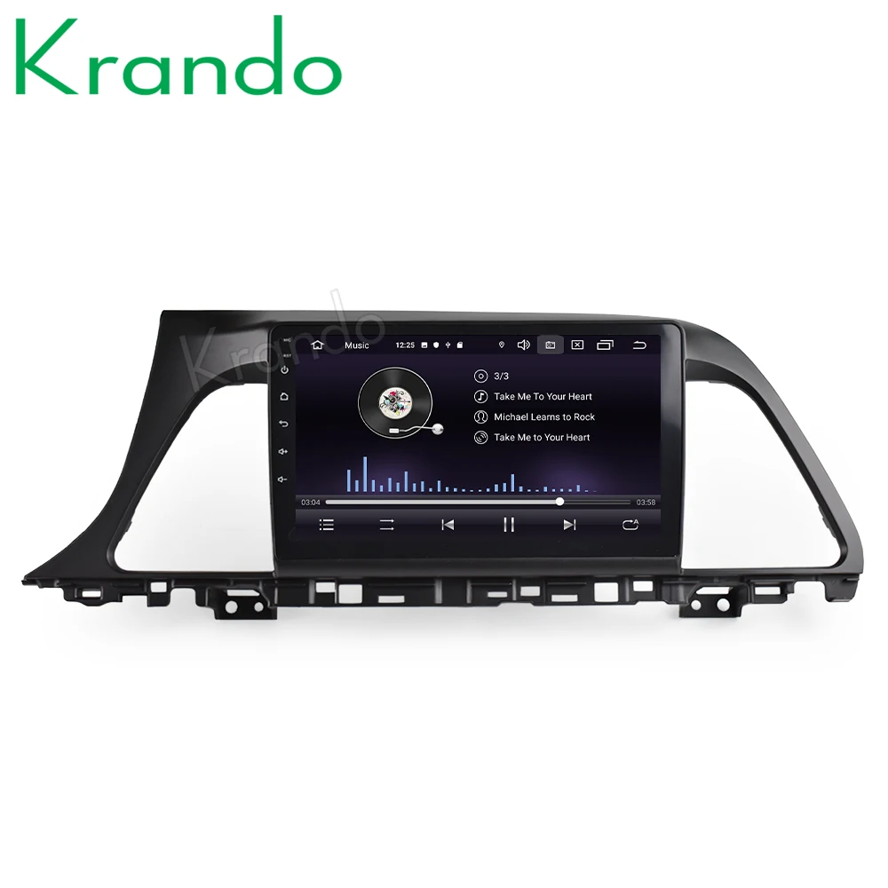 Krando Android 9,0 " ips Большой экран Full touch Автомобильная навигационная система для hyundai Sonata LF+ радио плеер gps