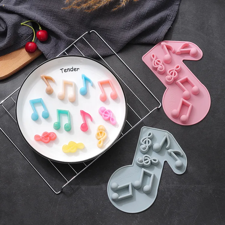 

Creative note silicone chocolate mould Cake decoration DIY baking Epoxy cake mould Ice lattice tool