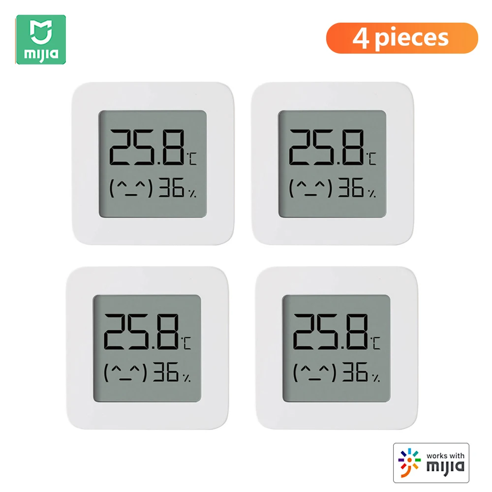 Xiaomi BT Thermometer 2 Wireless Smart Electric Digital Hygrometer Humidity Sensor Work with Mijia APP Home 1-4PCS | Электроника