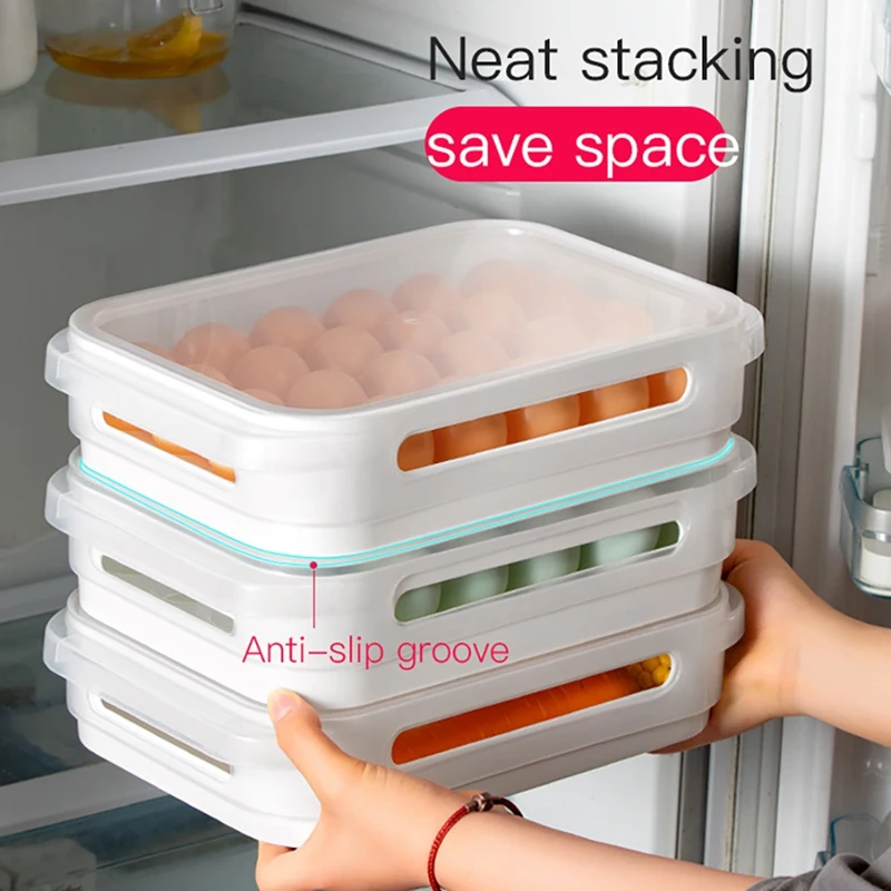 

Кухонная коробка для яиц, многослойная коробка для хранения яиц, пластиковый держатель для яиц, диспенсер для яиц, контейнер для хранения яи...