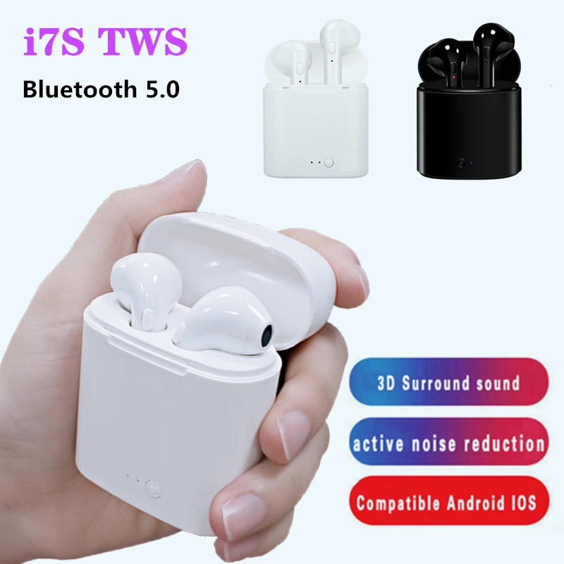 I7s Tws Беспроводные Наушники Модные Bluetooth наушники 3D стерео звук есть зарядная