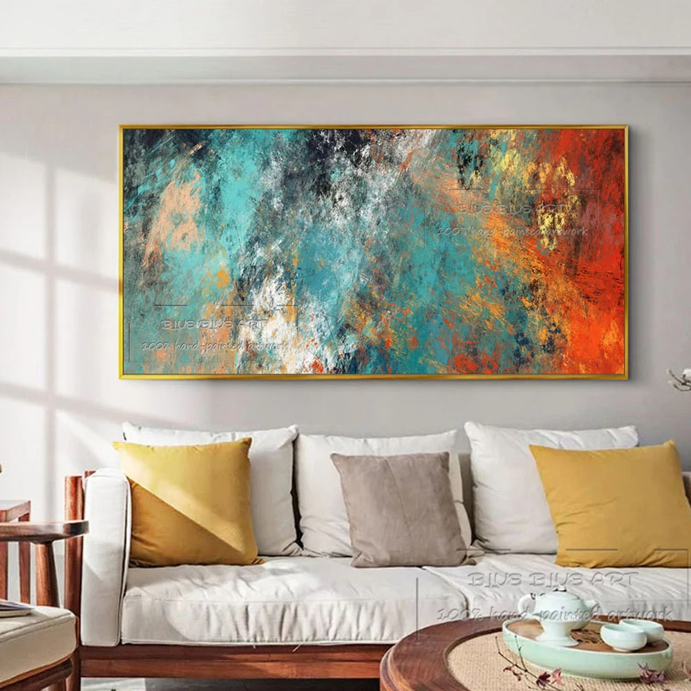 New Arrivals Hand-painted Gorgeous Abstract Oil Painting on Canvas Modern for Bedroom Decoration | Дом и сад