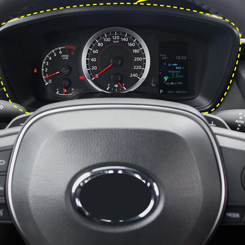 Для Toyota Corolla Cross XG10 2020 2021 карбоновый стиль Dashaboard дисплей Панель рамка украшение