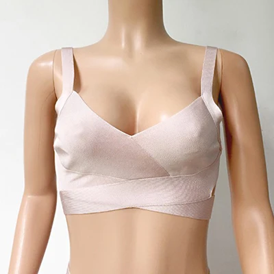 style 2 khaki Женский короткий топ с повязкой, Летний однотонный топ с v-образным вырезом и поясом, сексуальный облегающий белый женский топ - Цвет: style 2 khaki