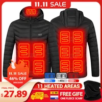 11 areas heated jacket mens windbreaker womens warm vest usb heating jackets heated vests autumn winter coat hiking hunting