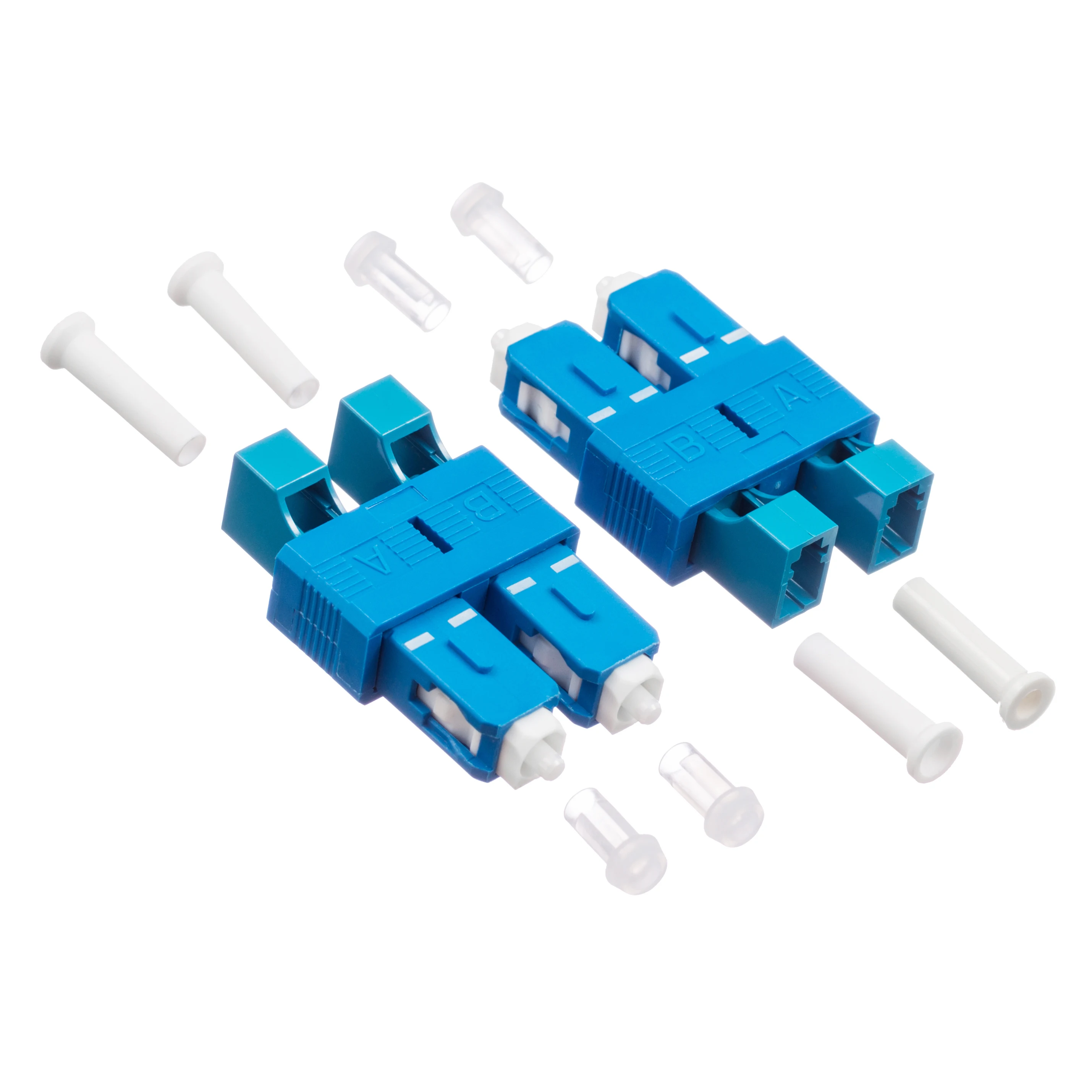 Free Shipping 2pcs/lot  SC/UPC-LC/UPC Singlemode Optical Adapter SC Male to LC Female Double core  Fiber Optic Adapter