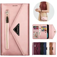 Zipper Wallet Leather Case For Samsung Galaxy S20 S10 S9 S8 S7 Plus Ultra Note 20 10 9 8 Plus Flip Case Phone Cover