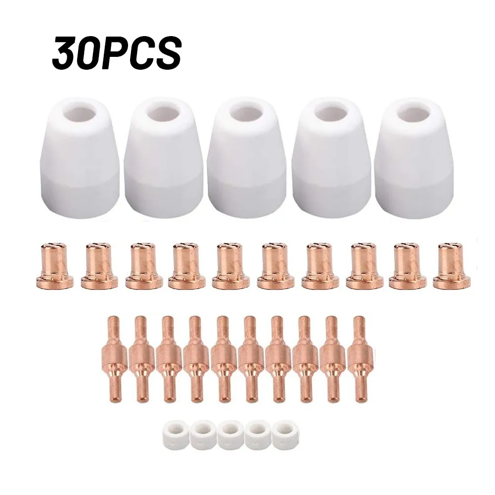 

///30 Air Plasma Cutter Consumables Electrode Tip Kit For Torch PT-31 LGK-40 CUT40