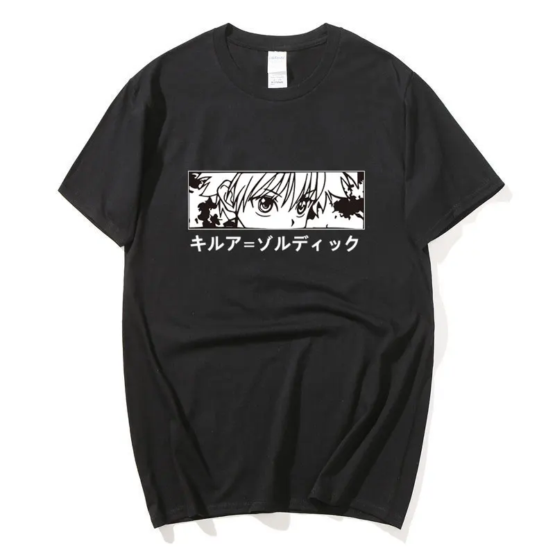 

Футболка Hunter X Hunter Killua Eyes женская, модный топ с круглым вырезом и коротким рукавом, из хлопка, в стиле аниме, индивидуальная одежда, на лето