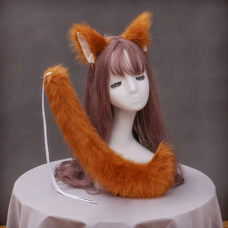 Женский Регулируемый ремень меховой хвост животного пушистый волк лиса повязка