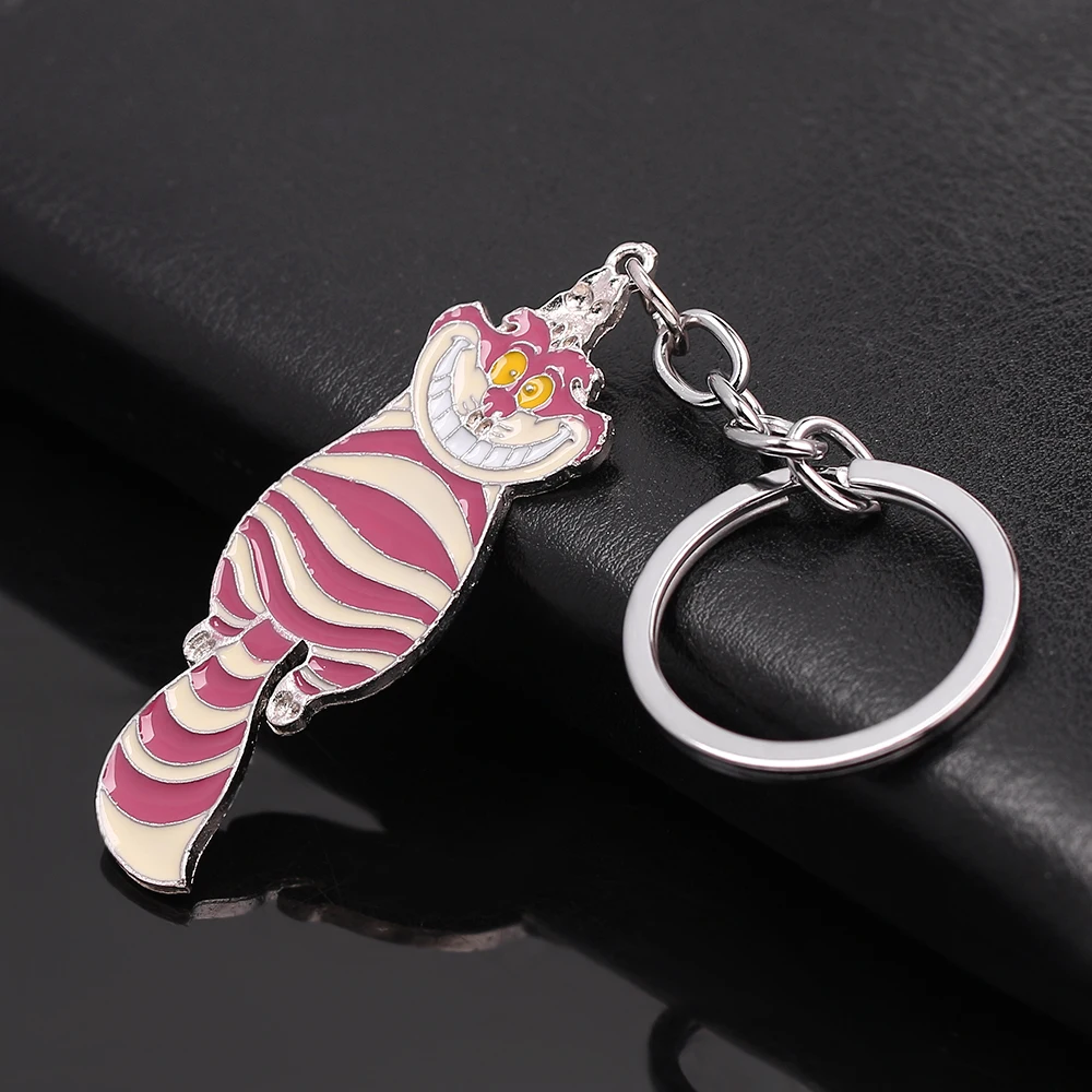 Металлический брелок из фильма Алиса в стране чудес чеширский эмалевый с котом