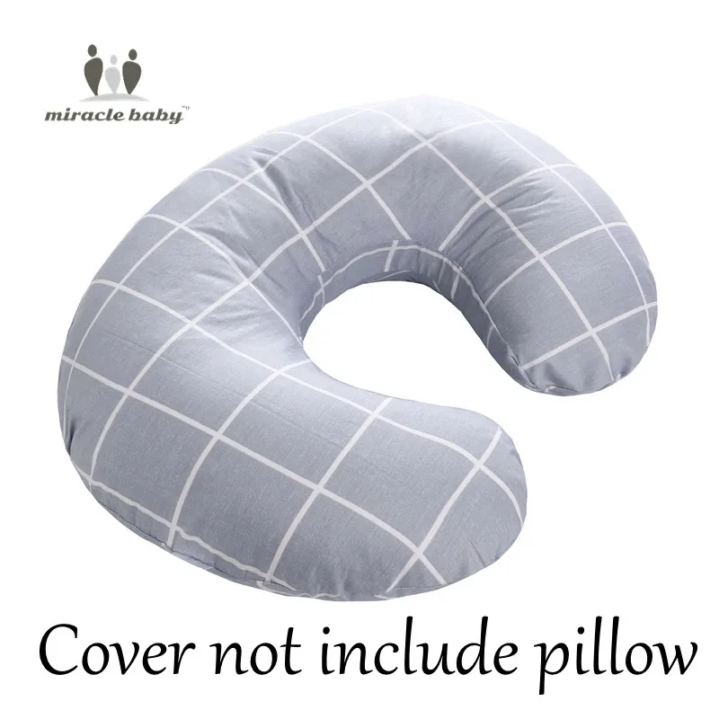 Gray plaid Подушка для кормления ребенка, подушка для защиты головы, детское постельное белье, подушка для кормления малыша, позиционер для сна, анти-Крышка для рулона, чехол - Цвет: Gray plaid