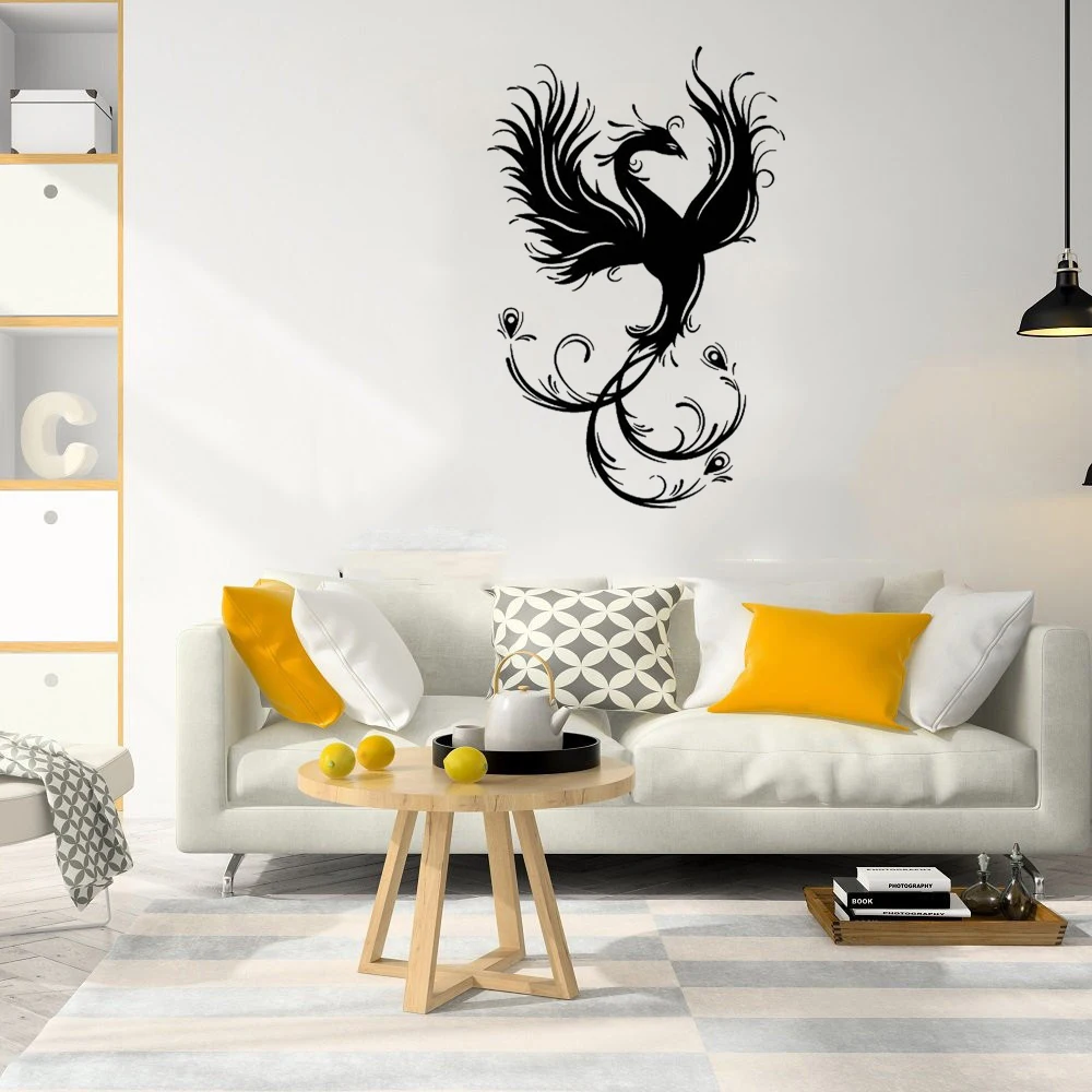 

Phoenix Bird Wall Decal Ancient Animal Vinyl Sticker Fantasy Greek Mythology Art Decorations for Home Room Bedroom Decor HQ343