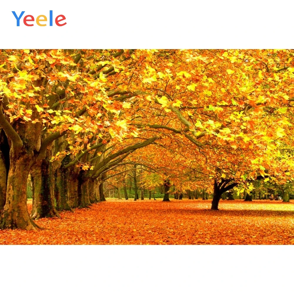 

Autumn Backdrop Leaves Forest Tree Baby Shower Children Birthday Photography Background For Photo studio Photocall Photophone