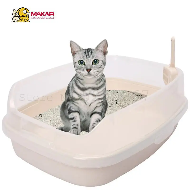 Кошачий Туалет кошачий наполнитель горшок однослойный двухслойный сосновый бетонитовый песок для кошек горшок сетка жир Кот супер большой закрытый - Цвет: Model15