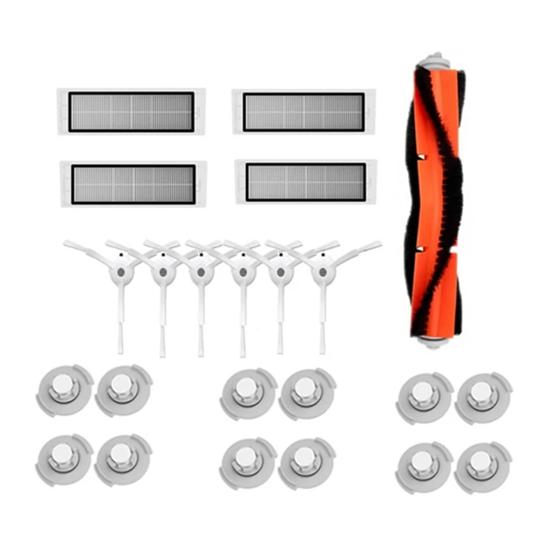 

HOT！-23Pcs Mop Cloths Main Brush HEPA Filter Side Brush for Xiaomi Roborock S50 S51 S5 Vacuum Cleaner Accessories