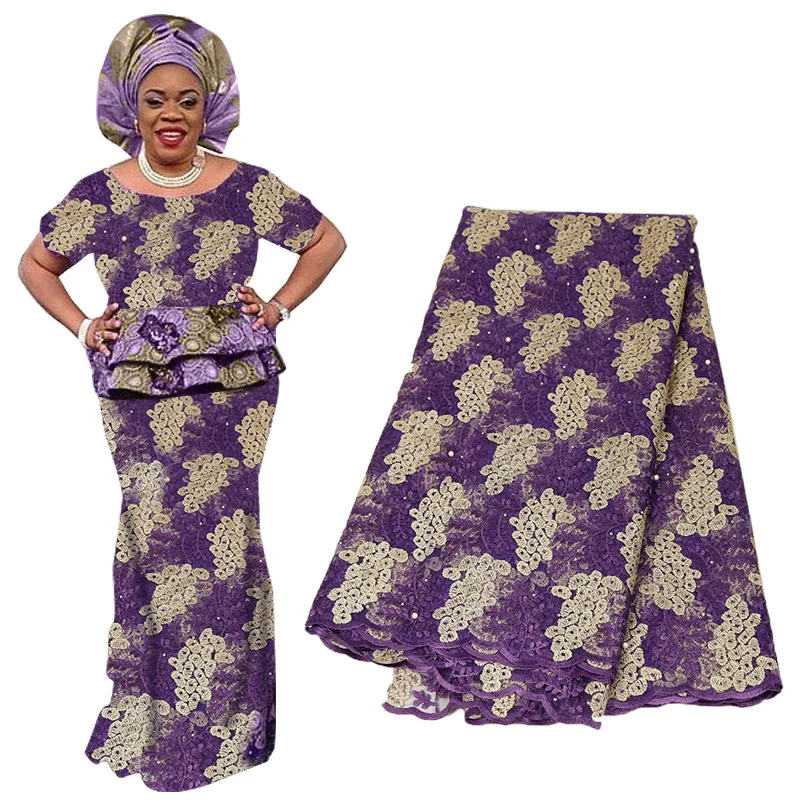 

Роскошная нигерийская кружевная ткань, французская кружевная ткань для свадебных платьев, новейшее Африканское Тюлевое кружево с камнями