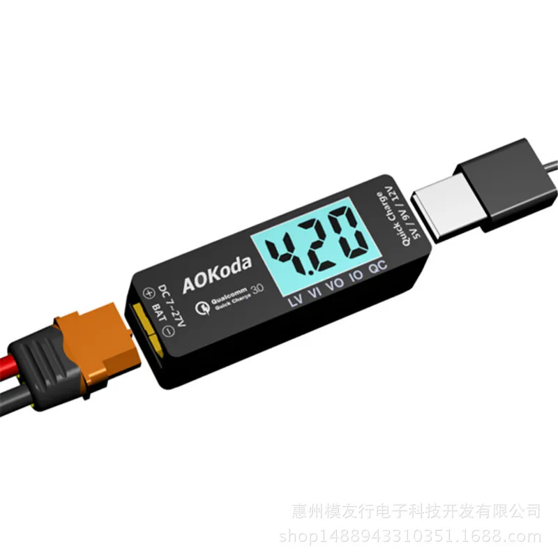 

AOKoda QC3.0 USB XT60 интерфейс для быстрой зарядки USB QC3.0 защита от перегрузки/короткого замыкания
