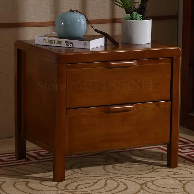 Прикроватный шкаф из дуба массива дерева простой современный экономичный для