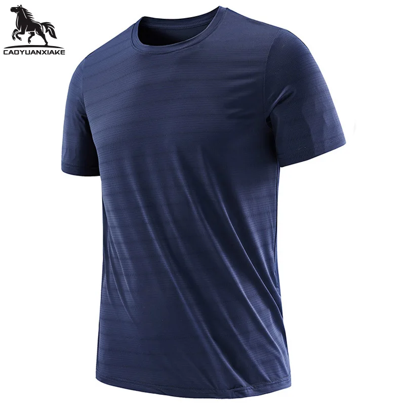 t-shirt men L-6XL 7XL 8XL summer new ice silk short sleeve mens stretch t-shirt Solid color youth casual high quality Top 8923