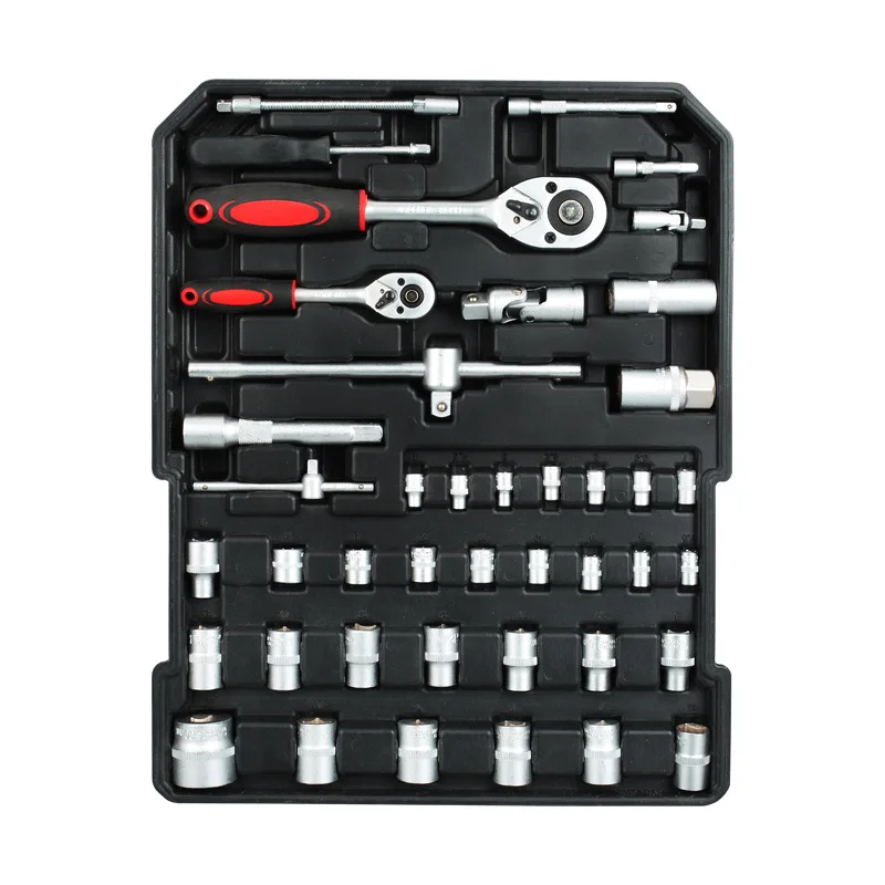 499pcs Set Hand Tools Aluminum Trolley Case Tool Kit Wrenches Spanners Hex Socket Inserts Bicycle Car Repairing | Инструменты