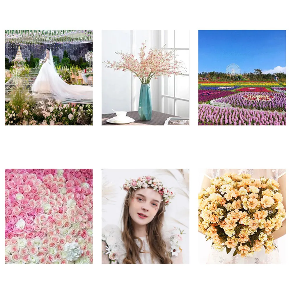 18 головок вишневых цветов Искусственные Красные винные цветы детское дыхание