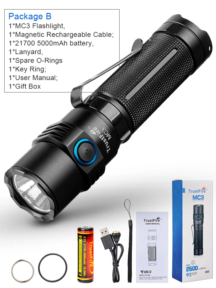 

TrustFire MC3 фонарик 2500 люмен