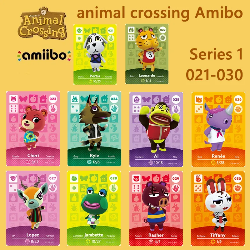 Amiibo Card NS игровая серия 1 (021 030) карточка для скрещивания животных работы 10 шт.| |