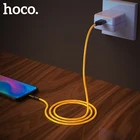 HOCO силиконовый кабель USB Type-C 3A кабель для быстрой зарядки и передачи данных кабель USB Type-C для Galaxy S20 Plus Xiaomi 11