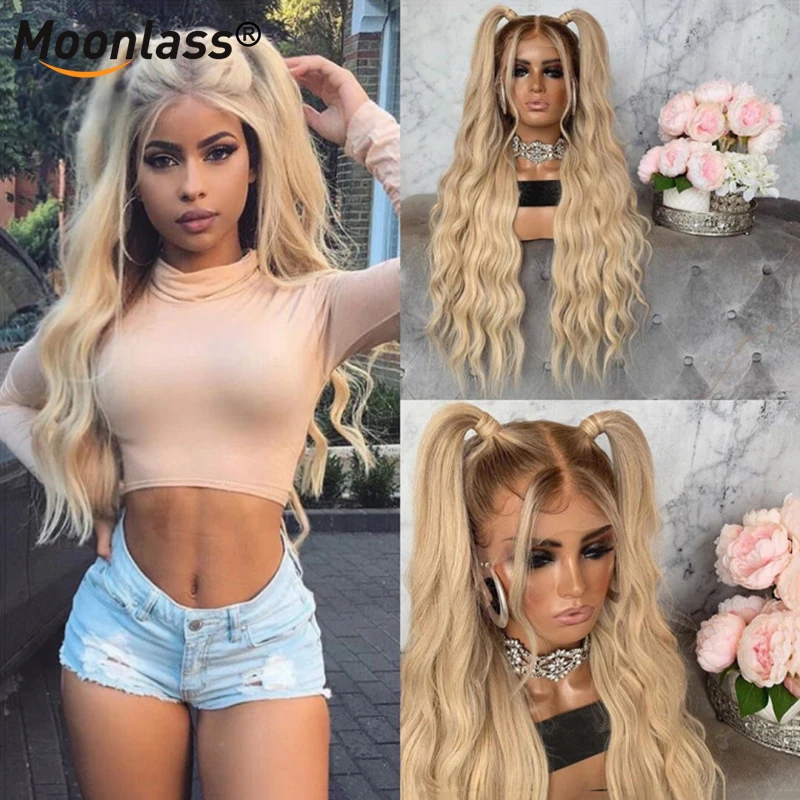

13x4 Gold Blonde Human Hair Wig Brazilian Hair Straight Wave Hair Wigs Plucked Transparent 180 Density Lace Front Human Wigs