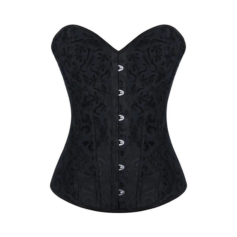 

Women Overbust Corset Waist Trainer Lace Up Steel Boned Bustier Vintage Slimming Belly Corset Victorian Gothic Steampunk Corsets