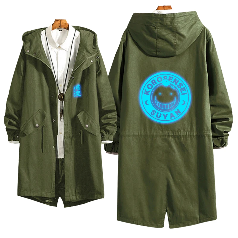 

Hot Sale Windbreaker Cosplay Assassination Classroom Hero Shiota Nagisa Color Printing Thin Coat Overcoat Zipper Unisex Hoodie