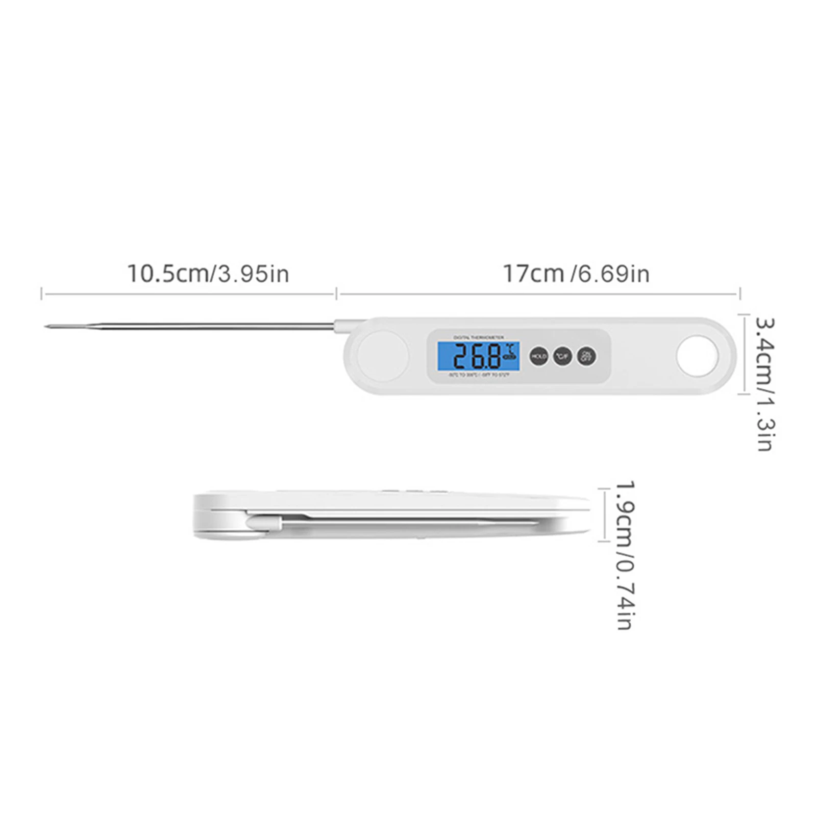 

Foldable Food Thermometer Probe Digital High Quality Thermometer for BBQ Kitchen Meat Kitchen Liquid Water Oil Temperature Gauge