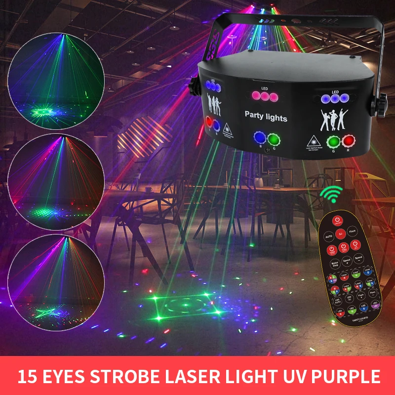 

Remote Control DMX LED Laser Strobe Disco DJ Voice Controller Music Party Lights Party Dance Club Wedding Home Deco DJ Floor