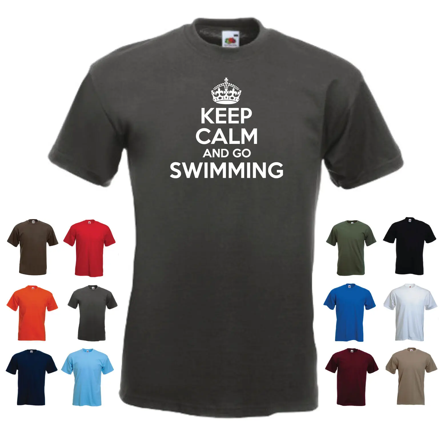 &quotKeep Calm and Go swim Ming&quot забавная Мужская футболка с изображением пловца|Мужские