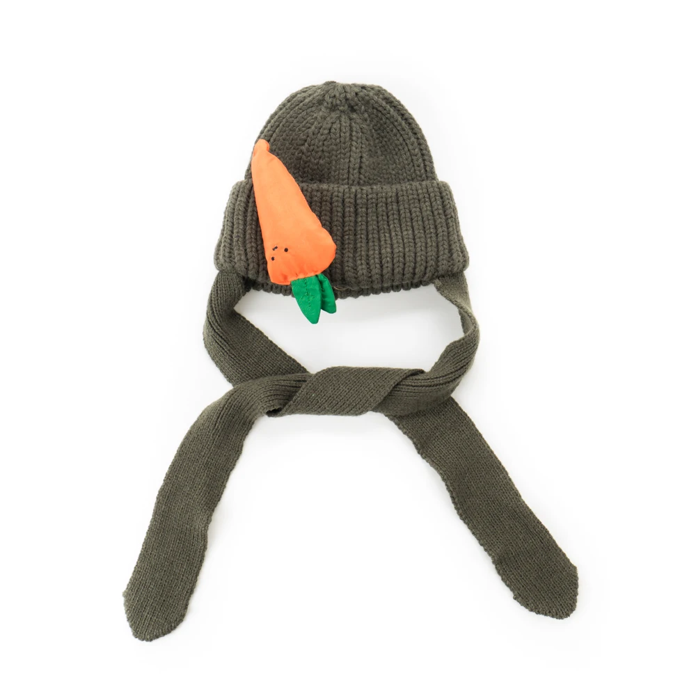 Темно-серый High Quality Cute Girls Knit Hats Color Ball Winter Hats For Kids Child Wool Hat Or Bag - Цвет: Темно-серый