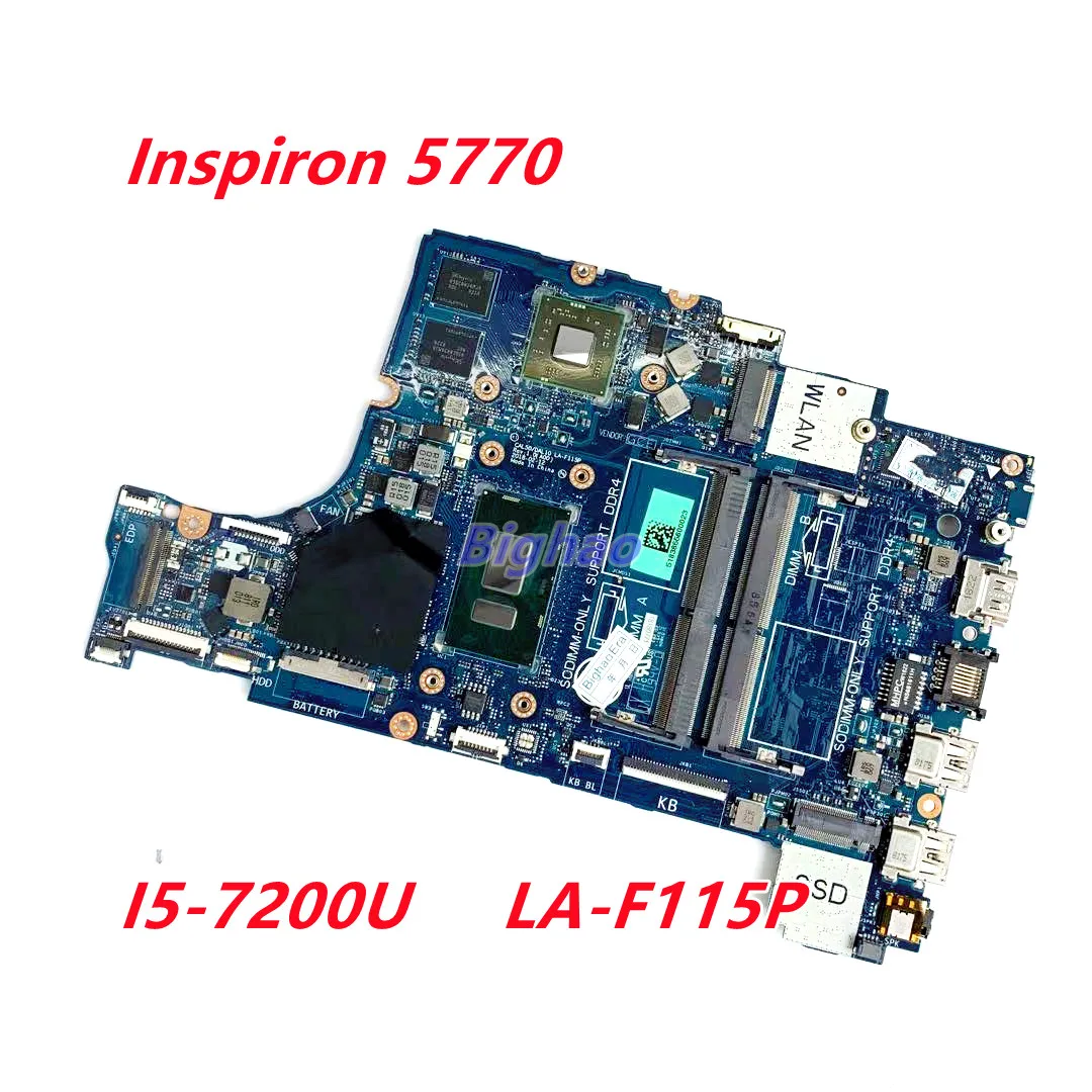 

Материнская плата для ноутбука DELL Inspiron 5770, CAL50/DAL10, телефон с процессором I5-7200U, 100% Протестировано