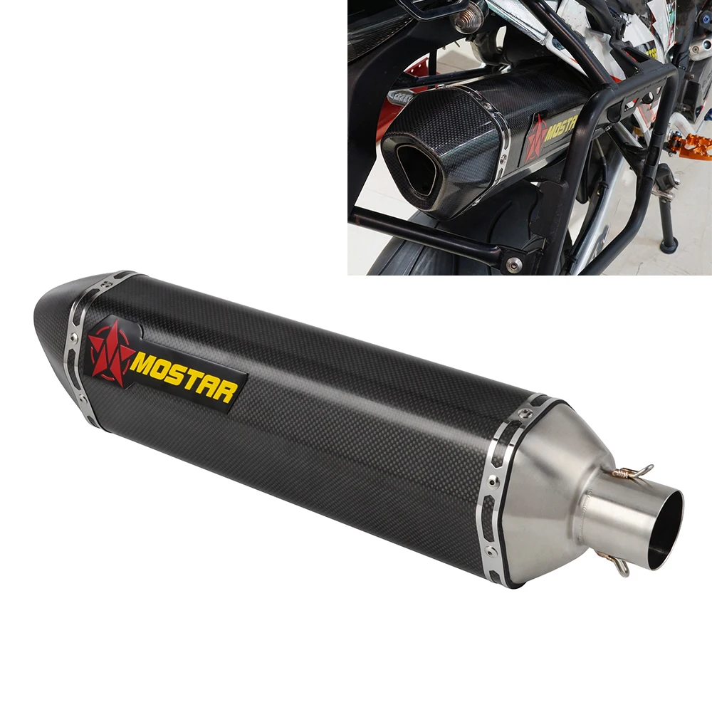 

51mm 3D Carbon Fiber Exhaust Muffler Silencer For KTM 950 Adventure S R 03-2013 950 Adventure S 990 Adventure 2006-2016