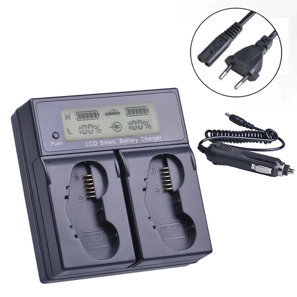 3200mAh EN-EL4 EN-EL4a Battery with Charger for Nikon D3S D3 D2Z D2H D2Hs D2X D2Xs D3X F6