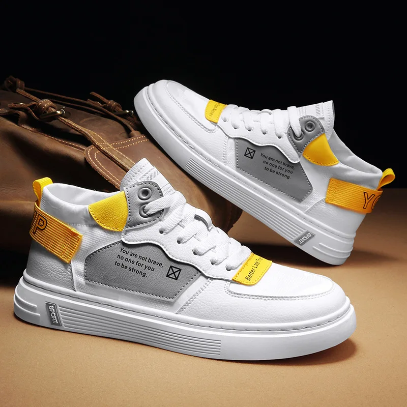 Men Skateboarding Shoes Fashion Light Casual Shoes Male Sports and Leisure Hard-wearing White Autumn 2021 New Men's Sneakers